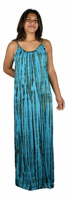 Bali Dress Long - Tie Dye - Blue