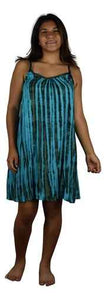 Bali Dress Short - Tie Dye - Blue