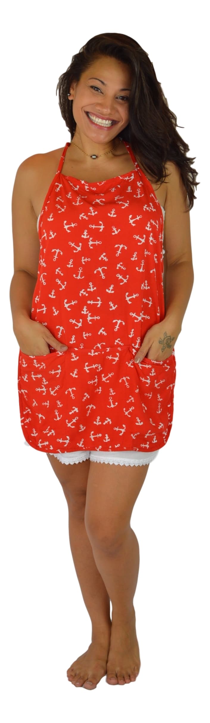Galley World - Galley World Apron - Anchor - Red