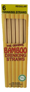 6 PACK BAMBOO STRAW - Smoothie/Boba Tea - 25 cm