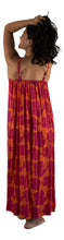 Bali Long Dress - New Hibiscus - Red / Orange
