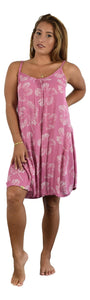 Secret Beach- Bali Dress - Short -  New Hibiscus - Rapture Rose / Orchid Mist
