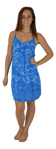Aloha Royale - Bali Dress - Short - Holoholo - Blue and Lt Blue