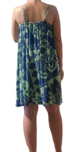 Aloha Royale - Bali Dress - Short - Holoholo - Blueberry and Seaglass