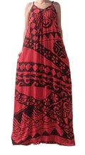 Aloha Royale - Bali Dress - Long - Holoholo - Red and Black