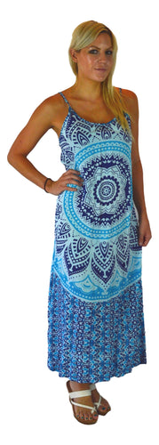 Holoholo - Bali Dress  - Mandala - Navy - Long