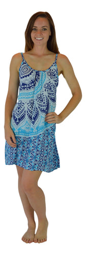 Holoholo - Bali Dress  - Mandala - Navy - Short