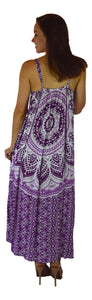 Holoholo - Bali Dress  - Mandala - Purple - Long