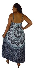 Holoholo - Bali Dress  - Mandala - Black - Long