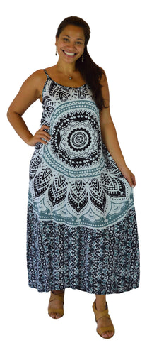 Holoholo - Bali Dress  - Mandala - Black - Long