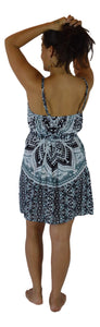 Holoholo - Bali Dress  - Mandala - Black - Short