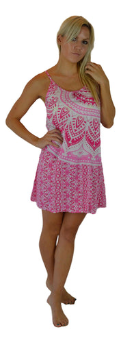 Holoholo - Bali Dress  - Mandala - Pink - Short