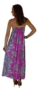 Holoholo - Bali Dress - Long - Tahitian - Pink