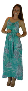Holoholo - Bali Dress - Long - Tahitian - Turquoise