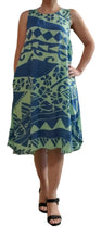 Aloha Royale - Cabana Dress - Holoholo - Seaglass Green & Blueberry