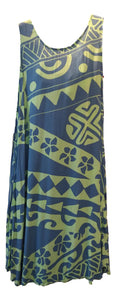 Aloha Royale - Cabana Dress - Holoholo - Seaglass Green & Blueberry