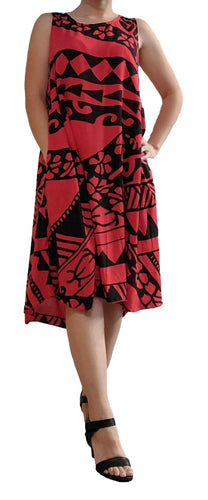 Aloha Royale - Cabana Dress - Holoholo - Red & Black