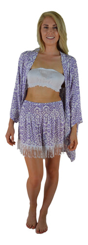 Secret Beach - Kula Jacket - Large Ikat - Lilac