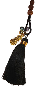 Jewelry - Mala Necklace with Buddha, Bells, and Tassel - Black
