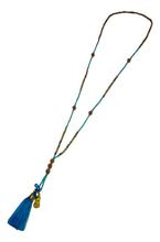 Jewelry - Mala Necklace with Buddha, Bells, and Tassel - Turquoise