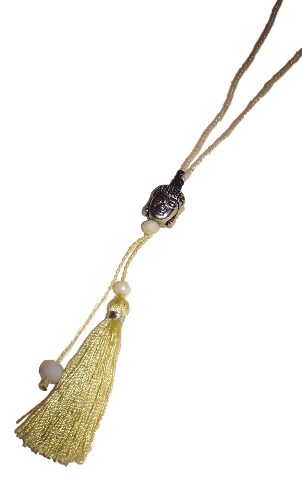 Jewelry - Mala Necklace with Buddha and small beads - Ivory