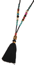 Jewelry - Colorful Mala Necklace with Buddha and small beads - Black - SEPTEMBER PROMO