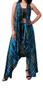 Magic Sarong - Rounded Corners - Tie Dye Blue