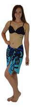 Island Style - Bold Monstera Sarong - Half - Blue / Lt Blue