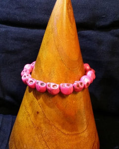 Jewelry - Skull Bracelet - Pink