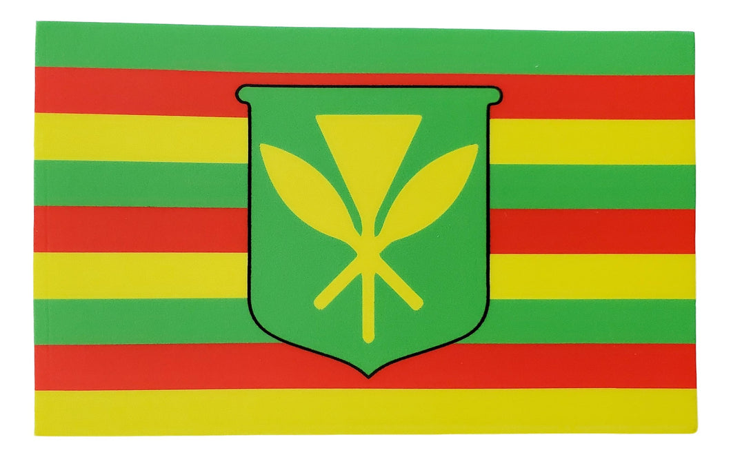 Sticker - Kanaka Maoli Flag - 4 inch