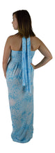 Secret Beach - Wailea Long Dress - Chrysanthemum - Blue